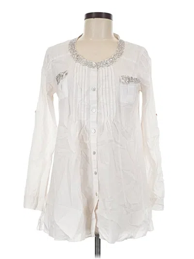 Pre-owned Romeo & Juliet Couture Long Sleeve Blouse In Ivory