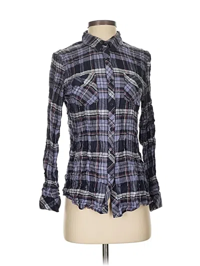 Pre-owned Romeo & Juliet Couture Long Sleeve Button Down Shirt In Blue