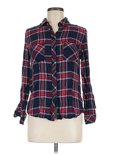Pre-owned Romeo & Juliet Couture Long Sleeve Button Down Shirt In Blue