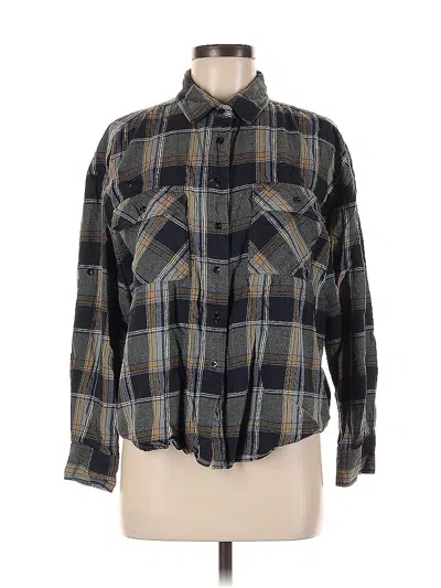 Pre-owned Romeo & Juliet Couture Long Sleeve Button Down Shirt In Gray