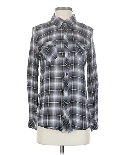 Pre-owned Romeo & Juliet Couture Long Sleeve Button Down Shirt In Gray