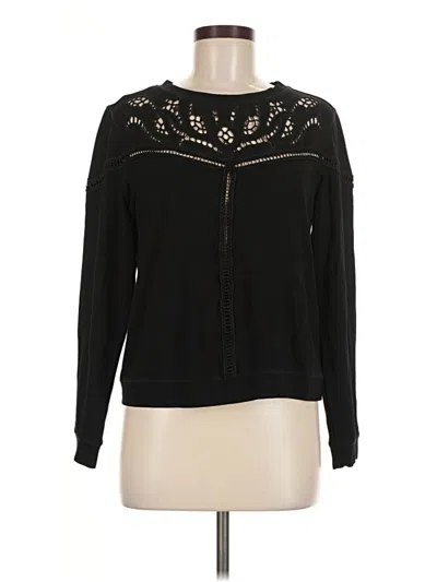Pre-owned Romeo & Juliet Couture Long Sleeve Top Black Keyhole Neckline Tops