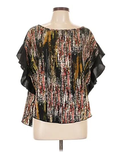 Pre-owned Romeo & Juliet Couture Short Sleeve Blouse In Black