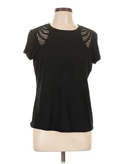 Pre-owned Romeo & Juliet Couture Short Sleeve Top Black Keyhole Neckline Tops