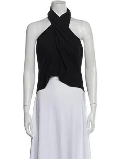 Pre-owned Romeo Gigli 1990 Halterneck Top In Black