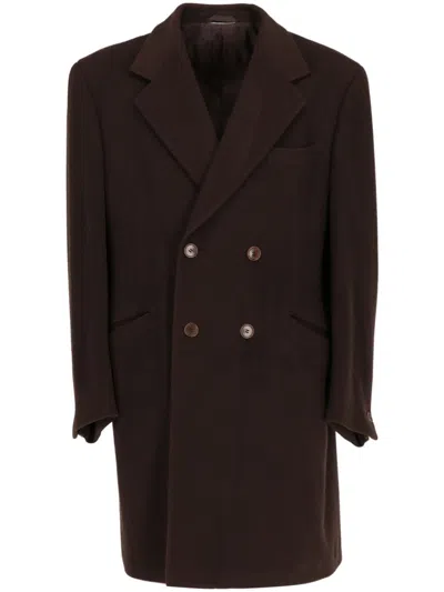 Pre-owned Romeo Gigli 1990s Cashmere Coat In Brown