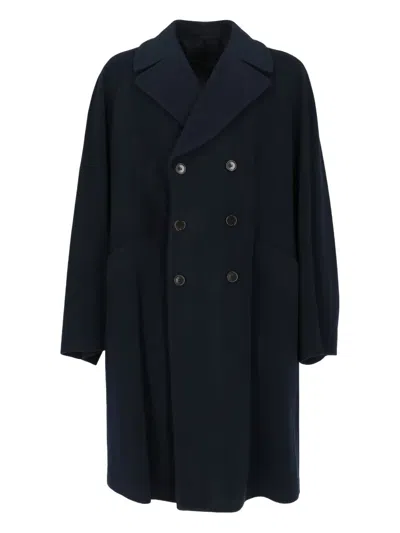 Pre-owned Romeo Gigli 1990s Double-breasted Coat In Blue