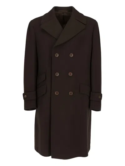 Pre-owned Romeo Gigli 1990s Double-breasted Coat In Brown