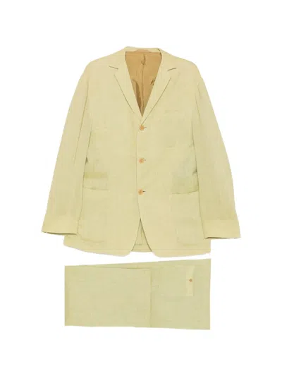 Pre-owned Romeo Gigli 1990s Notched-lapel Drawstring Suit In Green