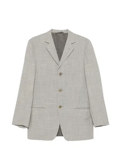 Pre-owned Romeo Gigli 1990s Notched-lapel Single-breasted Jacket In Grey