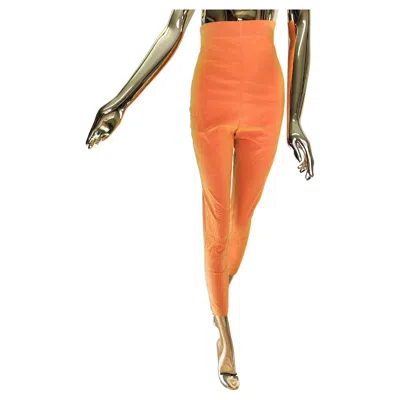 Pre-owned Romeo Gigli 1990s Orange Iridescent High Waist Pants