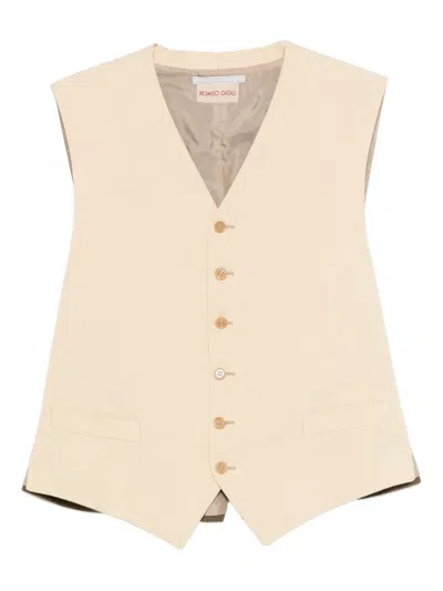 Pre-owned Romeo Gigli 1990s Panelled Waistcoat In Neutral