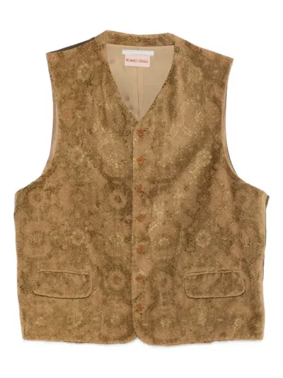 Pre-owned Romeo Gigli 1990s Patterned Waistcoat In Neutral