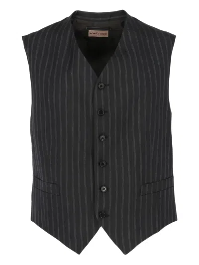 Pre-owned Romeo Gigli 1990s Pinstripe Single-breasted Waistcoat In Gray