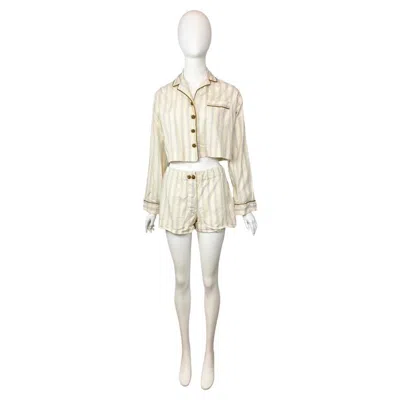 Pre-owned Romeo Gigli 1990s  Evening Pajama Set In Sand