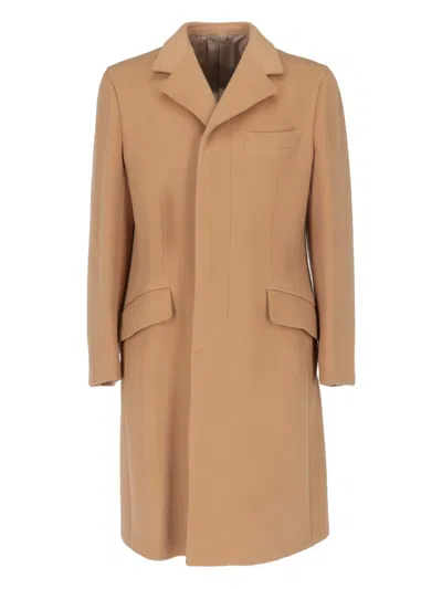 Pre-owned Romeo Gigli 1990s Single-breasted Wool Coat In Neutral