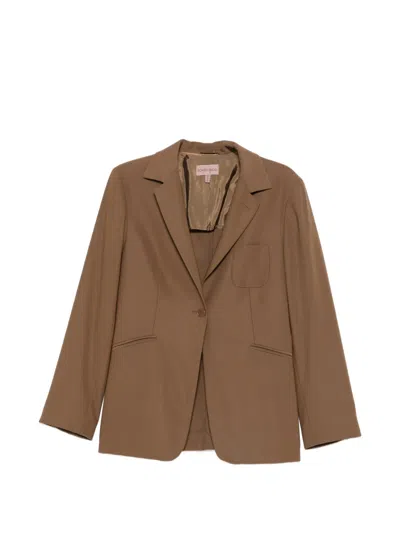 Pre-owned Romeo Gigli 1990s Single-breasted Blazer In Brown