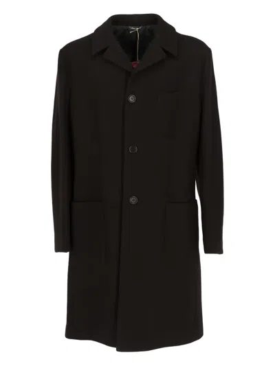 Pre-owned Romeo Gigli 1990s Striped Single-breasted Coat In Brown