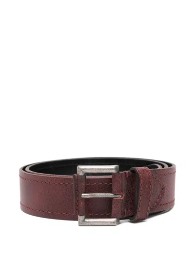Pre-owned Romeo Gigli 1990s Textured Belt In Red