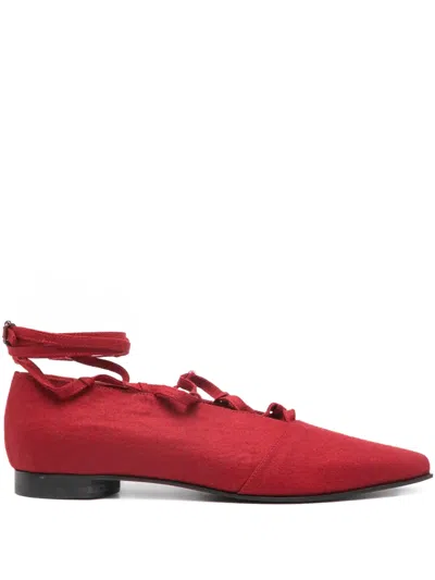 Pre-owned Romeo Gigli 1990s Tie-fastening Shoes In Red