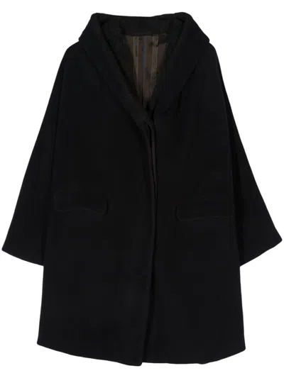 Pre-owned Romeo Gigli 1990s Wool Coat In Black