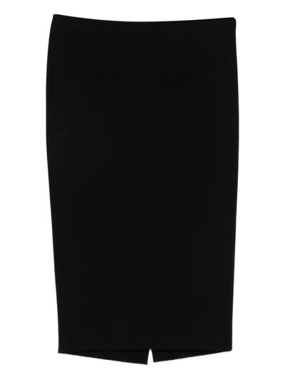 Pre-owned Romeo Gigli 1990s Wool Skirt In Black
