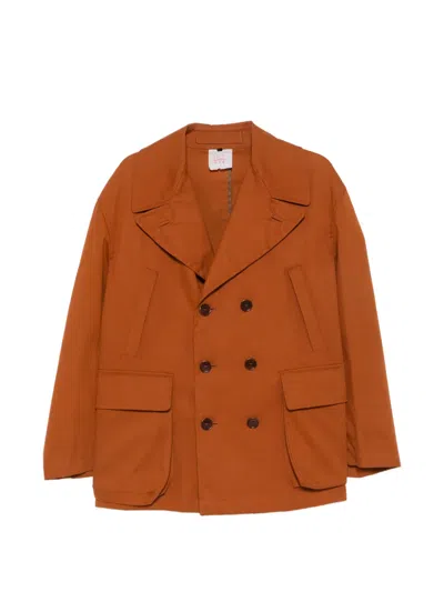 Pre-owned Romeo Gigli 1998 Double-breasted Coat In Orange
