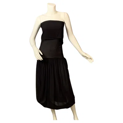 Pre-owned Romeo Gigli Black Silk Chiffon Dress Or Skirt
