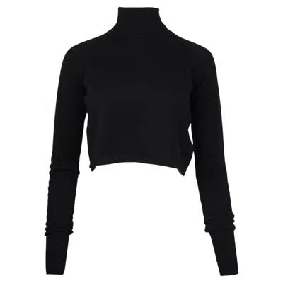 Pre-owned Romeo Gigli Cropped Turtleneck In Black