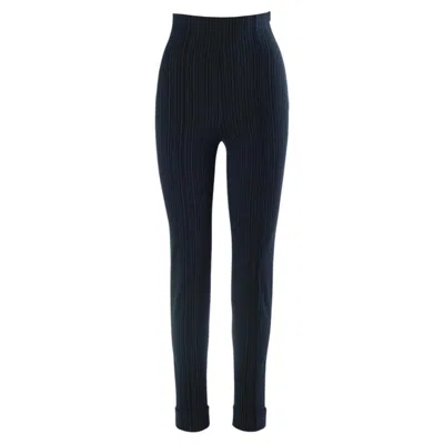 Pre-owned Romeo Gigli High-waisted Pinstripe Trousers - �90s In Black