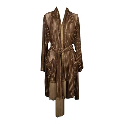 Pre-owned Romeo Gigli Indoor Front-opened Coat, Circa 1990 In Brown