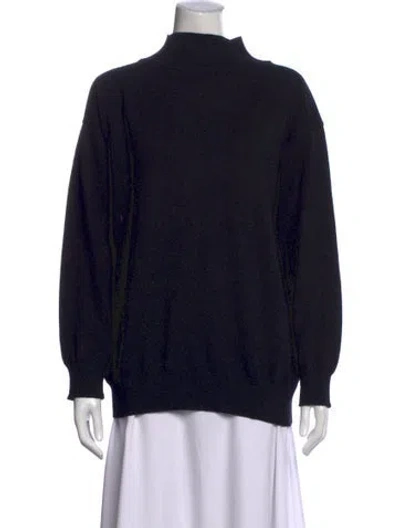 Pre-owned Romeo Gigli Mock Neck Sweater In Black