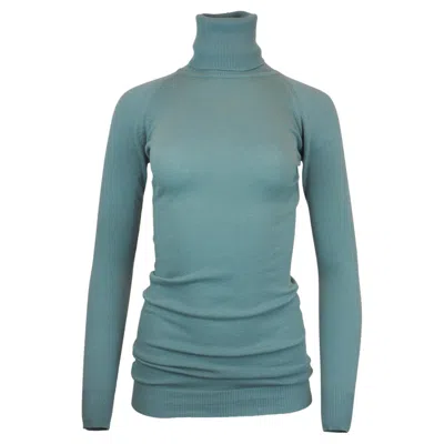 Pre-owned Romeo Gigli Sage Turtleneck Mini Dress/top In Blue