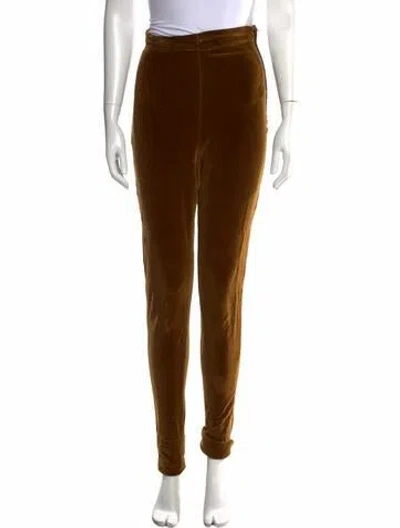 Pre-owned Romeo Gigli Skinny Leg Pants In Brown