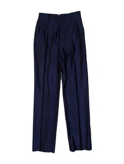Pre-owned Romeo Gigli Straight Leg Pants In Blue
