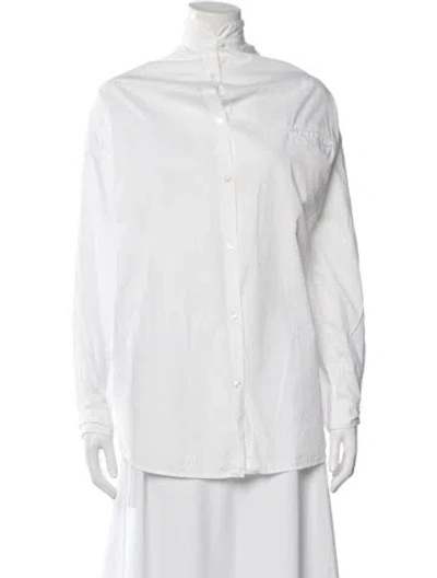 Pre-owned Romeo Gigli Vintage 1980's Button-up Top In White
