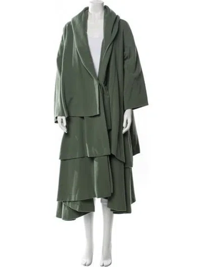 Pre-owned Romeo Gigli Vintage 1980's Trench Coat In Green