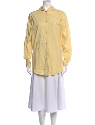 Pre-owned Romeo Gigli Vintage 1987 Button-up Top In Yellow