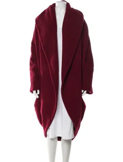 Pre-owned Romeo Gigli Vintage 1989 Coat In Burgundy