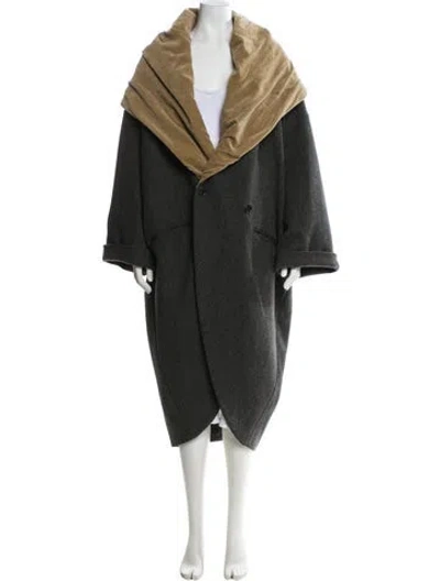 Pre-owned Romeo Gigli Vintage 1989 Coat In Gray