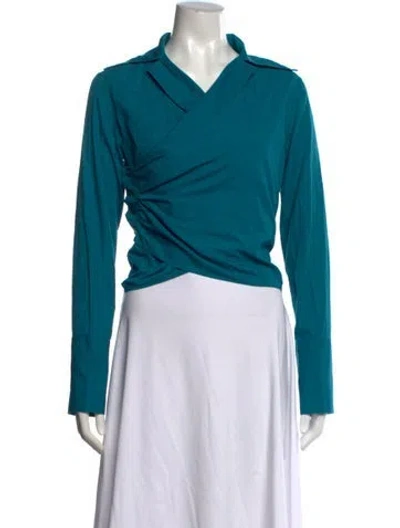 Pre-owned Romeo Gigli Vintage 1990's Blouse In Blue