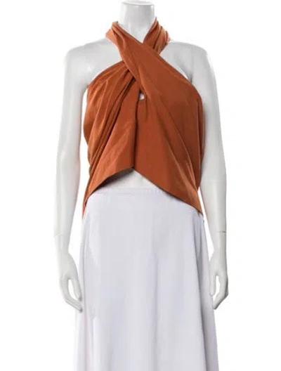 Pre-owned Romeo Gigli Vintage 1990 Crop Top In Orange