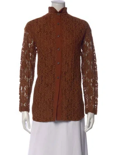 Pre-owned Romeo Gigli Vintage 1990's Top In Brown