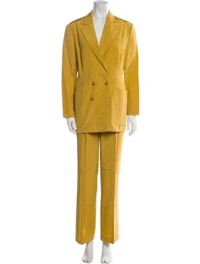 Pre-owned Romeo Gigli Vintage 1996 Pantsuit In Yellow