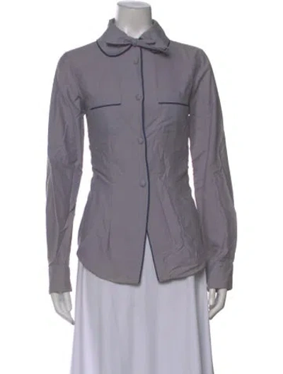 Pre-owned Romeo Gigli Vintage 1997 Button-up Top In Gray