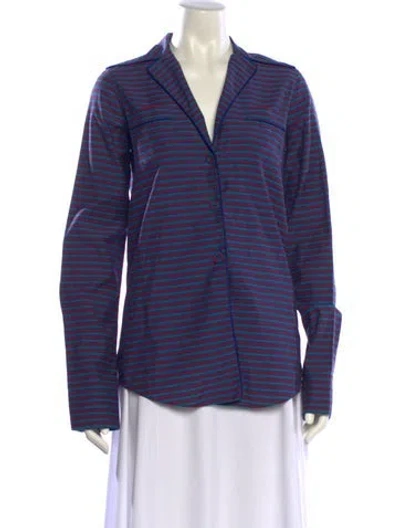 Pre-owned Romeo Gigli Vintage 1997 Button-up Top W/ Tags In Blue