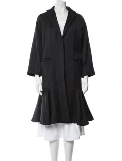 Pre-owned Romeo Gigli Vintage 1997 Faux Fur Coat In Gray