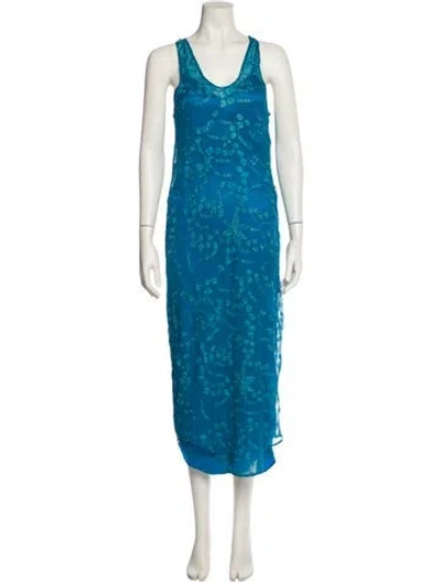 Pre-owned Romeo Gigli Vintage 1997 Long Dress In Blue