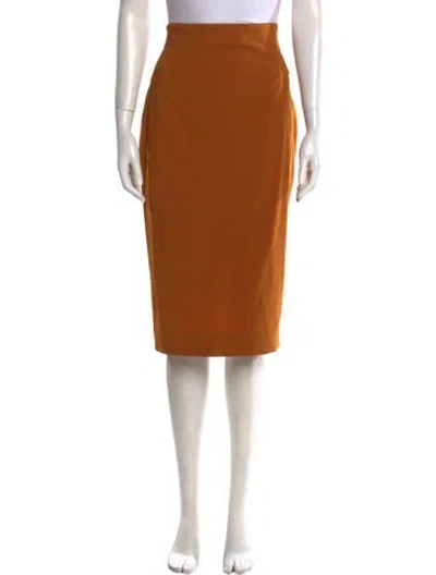 Pre-owned Romeo Gigli Vintage Knee-length Skirt In Yellow