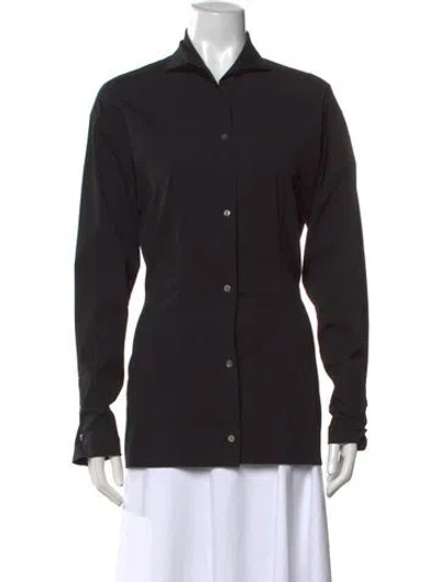 Pre-owned Romeo Gigli Vintage Late 1980's - Early 1990's Button-up Top In Black